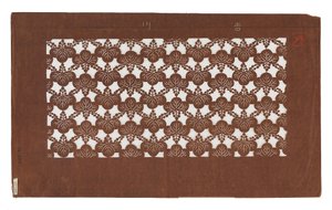 Kağıt şablon (katagami), 19. yüzyılın sonlarında (hurma ile işlenmiş dut kabuğu kağıdı Meyve suyu) by Japanese School