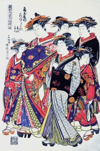 Kaliteli Japon kadınları, 19. yüzyılın sonları (baskı) by Japanese School