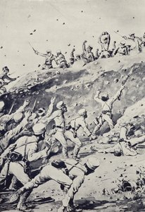 To-shan'da (taş) bir Pozisyondan Taş atan Rus Askerleri by Japanese School