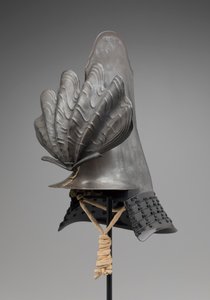 Samuray kaskı (ahşap, cila, metal ve fiber) by Japanese School