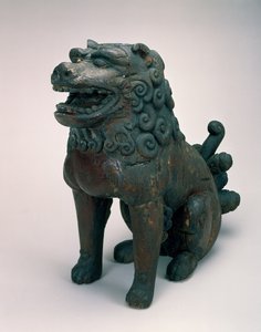 Shishi (Koruyucu Aslan veya Köpek) (cilalı ahşap)