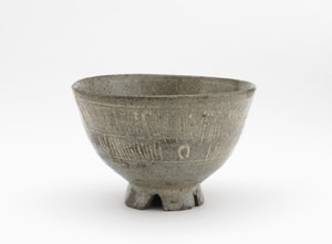 Mishima tarzında çay kasesi, Saga ili, Edo dönemi, 17. yüzyılın başları (beyaz astarlı, kabartmalı ve kazıma desenli taş eşya) by Japanese School