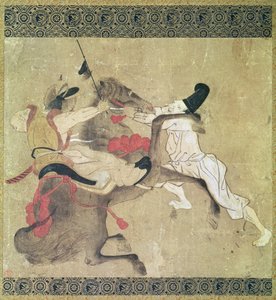 Kızgın At (boyalı kaydırma) by Japanese School