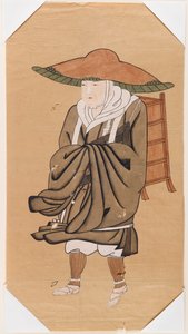 Çinli Budist Hacı Hsuan-Tsang (kağıt üzerine mürekkep) by Japanese School
