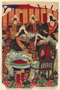 Üç Parçanın Üç Sayfası, 1868-1912 (tahta baskı) (ayrıca bkz. 406925 ve 406927) by Japanese School
