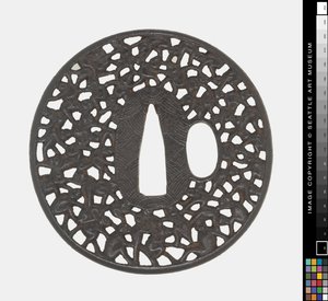 Tsuba: Yüz Maymun by Japanese School