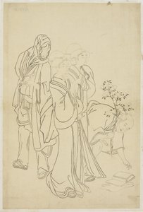 Dandy ile Gezinti İki Geyşa ve Çırak by Japanese School