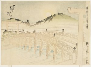 Uji-bashi, Mart 1891 (renkli tahta baskı) by Japanese School