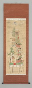 Ukiyoye Sahnesi, 19. yüzyıl başı (asma parşömen) by Japanese School