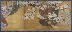 Ön cam ve kiraz ağacı, Ekran by Japanese School
