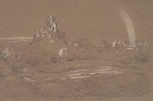 Cromwell Siperlerinden Korfu Kalesi ve Kasabası by Jasper Francis Cropsey
