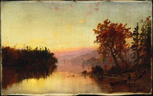Alacakaranlıkta Greenwood Gölü, 1873 by Jasper Francis Cropsey