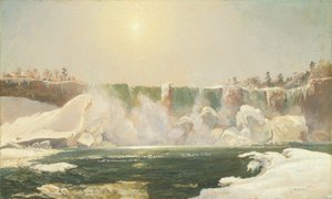 Kışın Niagara Şelalesi by Jasper Francis Cropsey