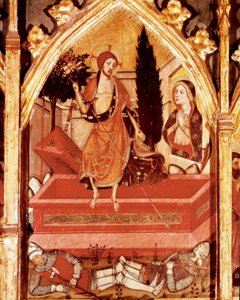 Bakire Altarpiece: Diriliş detayı