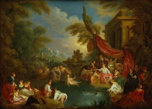 Yıkananlar (bakır oymacının plakasındaki yağ) by Jean Baptiste Joseph Pater