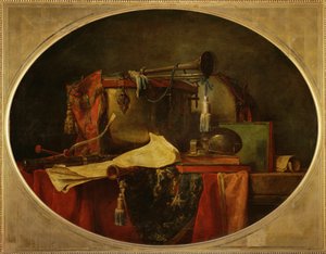 Les attributs de la music guerriere - Savaş müziğinin nitelikleri, Bellevue Şatosu için supraporte1767 ...