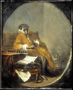 Maymun - J.B. Chardin tarafından by Jean Baptiste Simeon Chardin