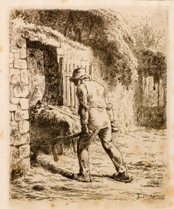 El arabası olan adam by Jean Francois Millet