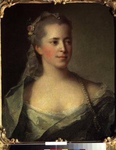 Bir kadının portresi. (Bir Kadının Portresi). Tablo Jean Marc Nattier (Jean-Marc Nattier) by Jean Marc Nattier