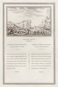 Arthur Wellesley komutasındaki İngilizler tarafından Gawilghur kalesinin ele geçirilmesi, İkinci Anglo-Marashtra Savaşı, Hindistan by Jean (after) Duplessi Bertaux
