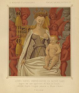 Agnes Sorel, Madonna Laktanlar olarak (kromolitho)