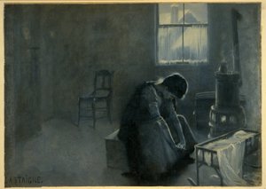 Zor bir Kış oldu, pub. 1893 (renkli litografi) by Jean Alexandre Michel Andre Castaigne