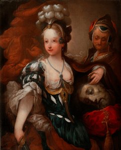 Judith with the Head of Holofernes (Judith with the Head of Holofernes) - Resim Alexis Grimou (1678-1733), tuval üzerine yağlıboya, 18. yüzyıl ortası (88x72 cm) - Wilanow Palace Museum, Varşova (Polonya)