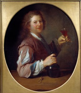 Sanatçının içki içen portresi Jean Alexis Grimou (1680-1740) 1724 Güneş. 1x0,85 m