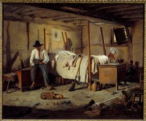 Kaçak Avcı Tablosu Jean Alphonse Roehn (1799-1864) 1850 Dim. 0,5x0,6 m