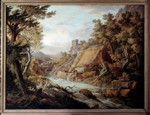 Manzara ve nehir. Jean Antoine Constantin tarafından boyama by Jean Antoine Constantin