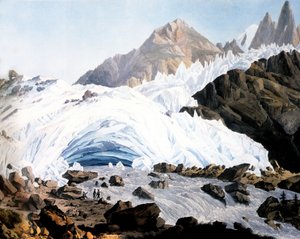 Chamonix: Arveyron#39;un baharı, c. 1800 (gravür)