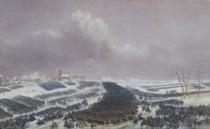 Eylau Savaşı, 8 Şubat 1807 (kağıt üzerine suluboya)