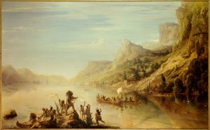 Fransız kaşif Jacques Cartier (1491-1557) 1535'te Kanada'da St. Lawrence Nehri'ni keşfetti ve tırmandı. Jean Antoine Theodore Gudin (1802-1880) tarafından yapılan tablo