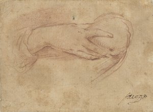Bir göğüs üzerinde el by Jean Antoine Watteau (rejected attribution)