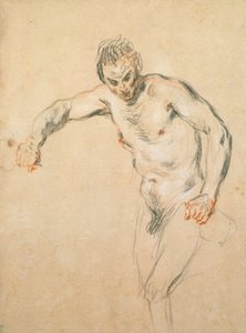 Şarap döken bir Satyr, c.1716 (kağıt üzerine tebeşir)