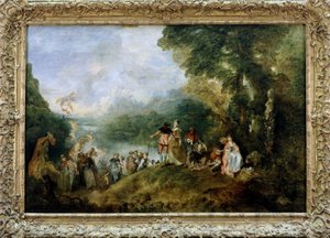Antoine Watteau tarafından Kithira Adasına Yolculuk veya Kithira Adasına Hac Yolculuğu by Jean Antoine Watteau