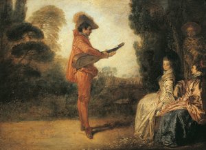 Castor (büyücü), yaklaşık 1713-1714, Jean-Antoine Watteau (1684-1721), tuval üzerine yağlı boya by Jean Antoine Watteau