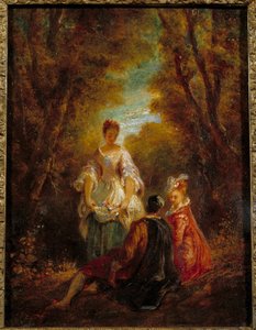 Bir parktaki karakterler Jean Antoine Watteau