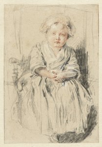 Sandalyede Oturan Çocuk by Jean Antoine Watteau