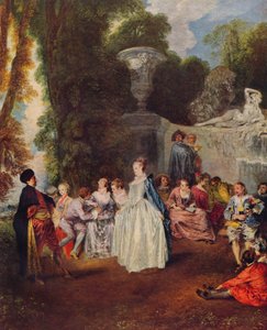 Fetes Venitiennes, c1718, 1938 by Jean Antoine Watteau