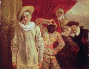 Harlequin, Pierrot ve Scapin, Commedia dell