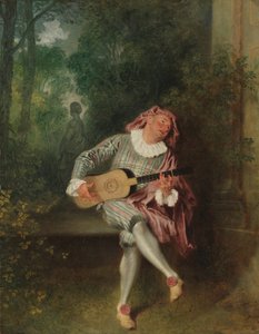 Mezzetin, ca. 1718-20. by Jean Antoine Watteau