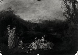 Peaceful Love, c.1718-19 (ayrıca bkz. 418315) by Jean Antoine Watteau