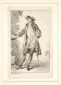 Figures de mode serisinden plaka (Moda Figürleri) by Jean Antoine Watteau