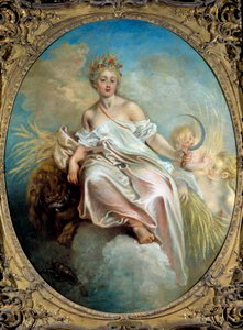 Mevsimlerin Yaz Alegorisi, elinde orak tutan genç bir kadın. Jean Antoine Watteau