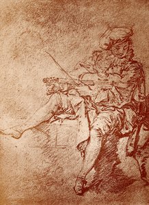 kemancı by Jean Antoine Watteau