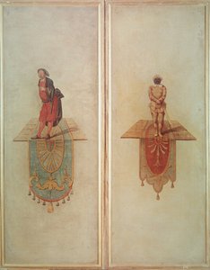 ಪ್ಯಾಂಟಲಾನ್ (ಎಡ) ಮತ್ತು ಹಾರ್ಲೆಕ್ವಿನ್ (ಬಲ) ಟರ್ಕ್ by Jean Antoine Watteau