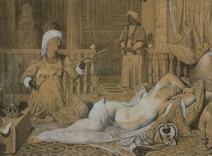 Bir Köleyle Odalık, 1858 by Jean Auguste Dominique Ingres