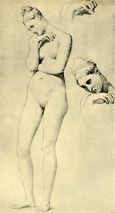 Stratonice figürü için çalışmalar, c1834-1840, 1943. by Jean Auguste Dominique Ingres