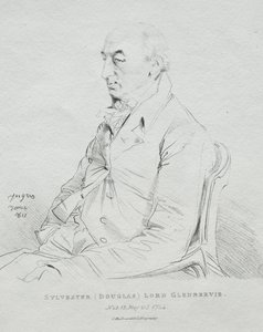 Sylvester Lord Glenbervie, 1815. by Jean Auguste Dominique Ingres